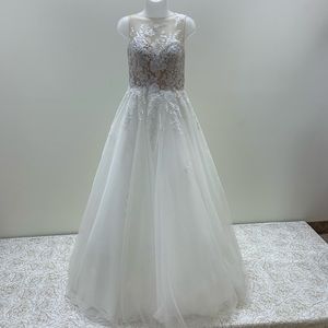 NWT White One Designer Sleeveless Wedding Dress